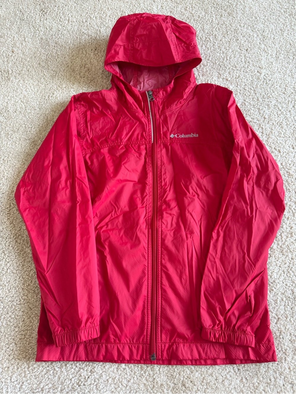 Columbia Glennaker Red Rain Jacket Boy/Girl 10/12